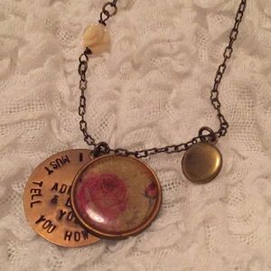 🌹 Rose 🌹 Necklace with Jane Austen quote